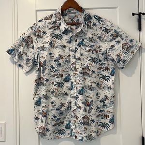 Columbia Island Escape Short Sleeve Button Down